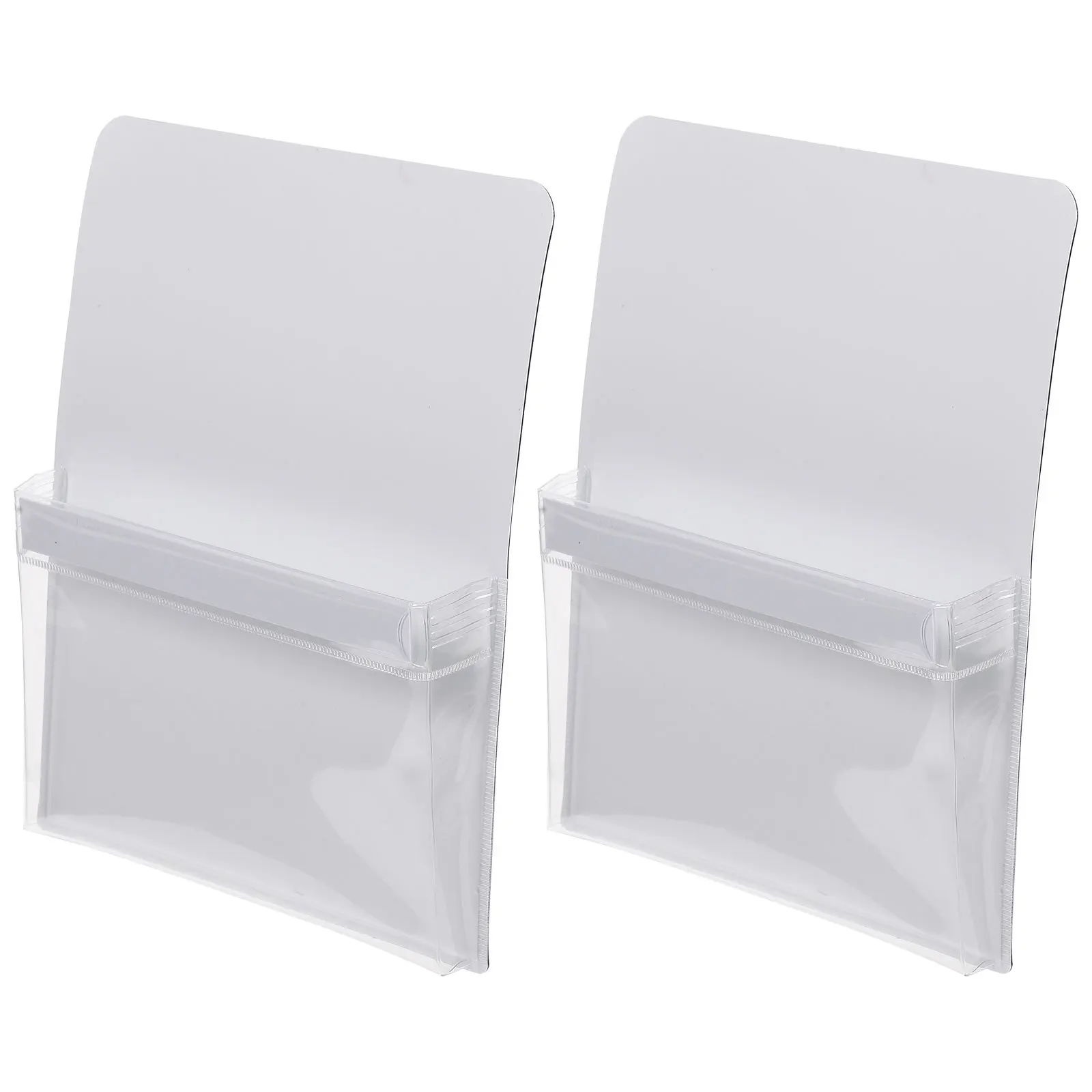 

2 шт. магнитные держатели для файлов, прозрачные органайзеры для ручек из ПВХ, легкий офисный карман для хранения маркеров для досок