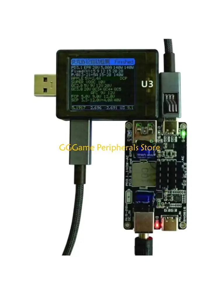 

U55B PD3.1 140 Вт 28 В полный протокол автомобильный настольный адаптер макетная плата быстрая зарядка