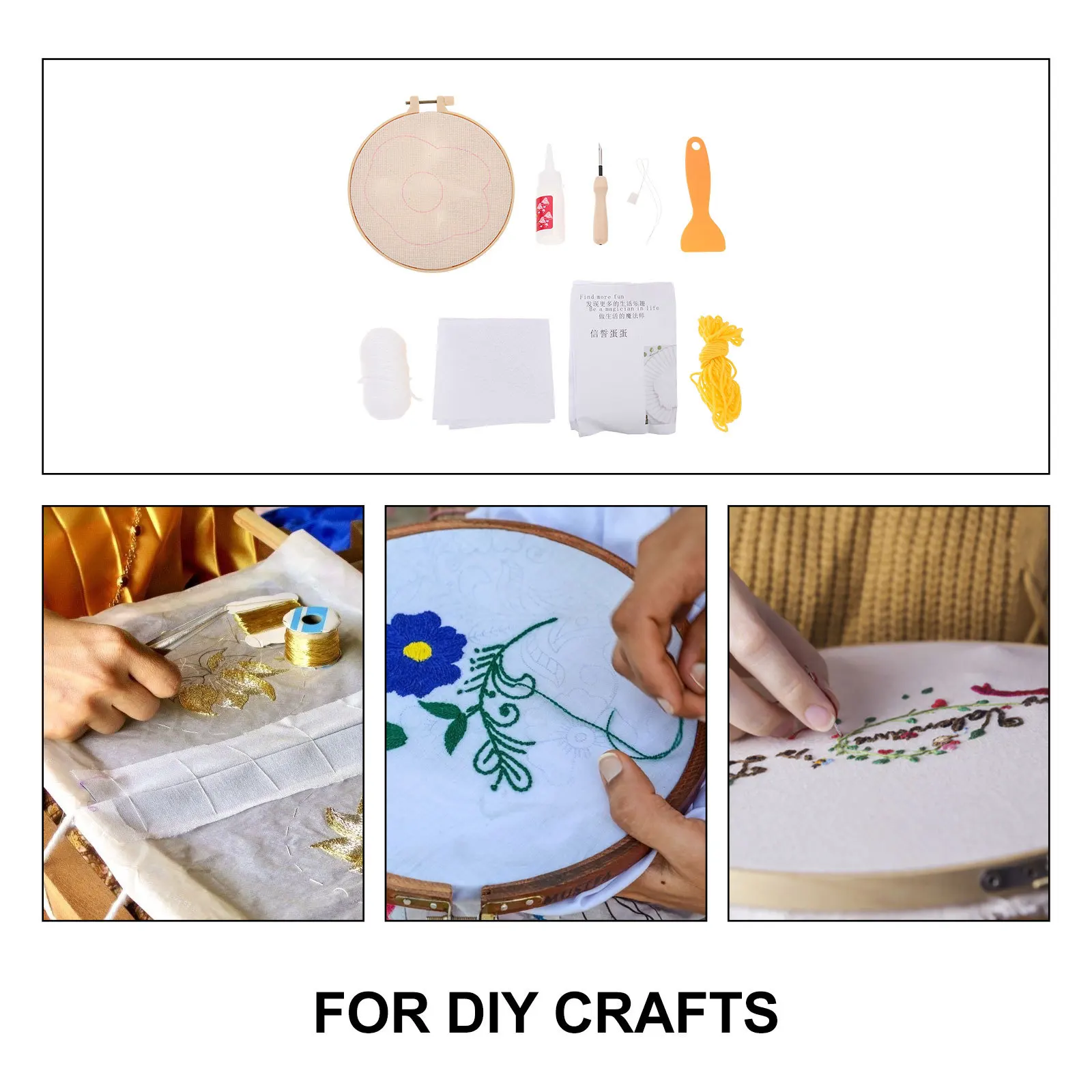 

1 set 1 Set Diy Punch Needle Material Kit Coaster Making Cup Mat Craft Supplies Punch Needle Handcraft Decorative Mug Rug Set