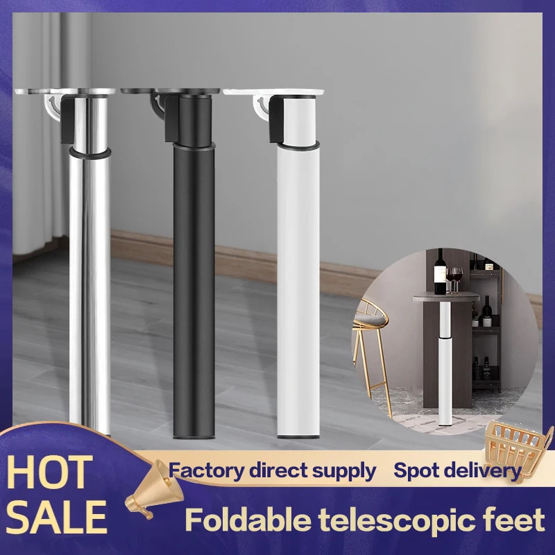 Bar Adjustable Support Legs Table Legs Round Independent Column Furniture Dining Table Telescopic Folding Support Column