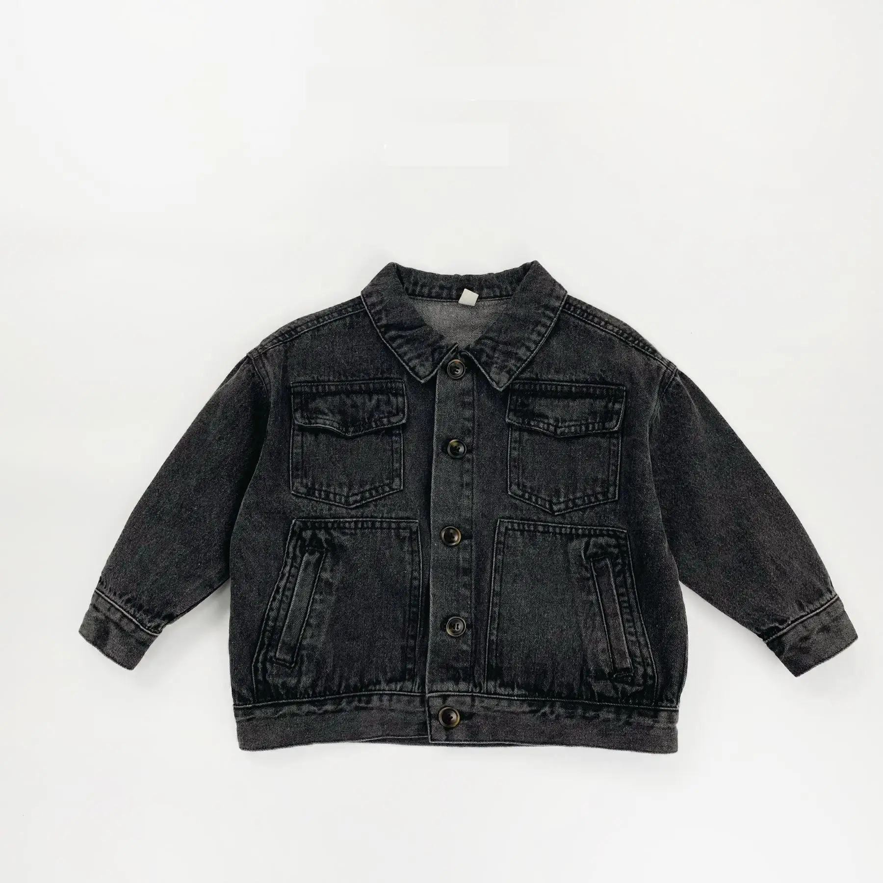 

2026 Spring New Children Long Sleeve Denim Coat Girls Fashion Loose Lapel Coat Kids Boys Casual Jacket Toddler Clothes