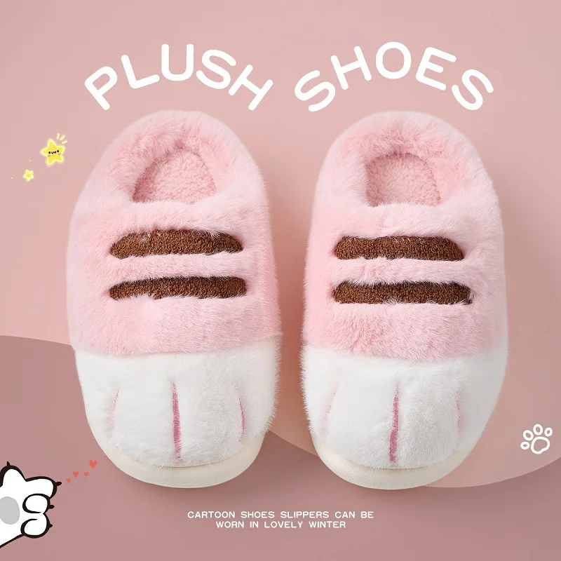 Neue Flauschige Katzenpfoten-Hausschuhe für Damen, Neuartige Kätzchen-Slipper, Flauschige Kätzchen-Hausschuhe, Damen Kawaii Anime Krallen-Slipper – Detail 17