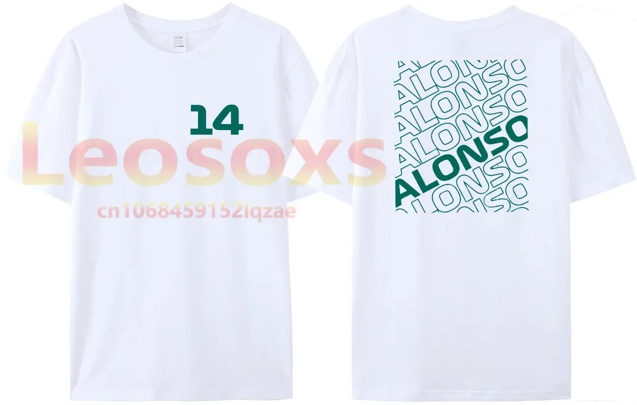 

[]2024 f1 race fernando alonsos pure cotton simple Leosoxs T-shirt No 14 casual comfortable breathable women's short sleevesNO1