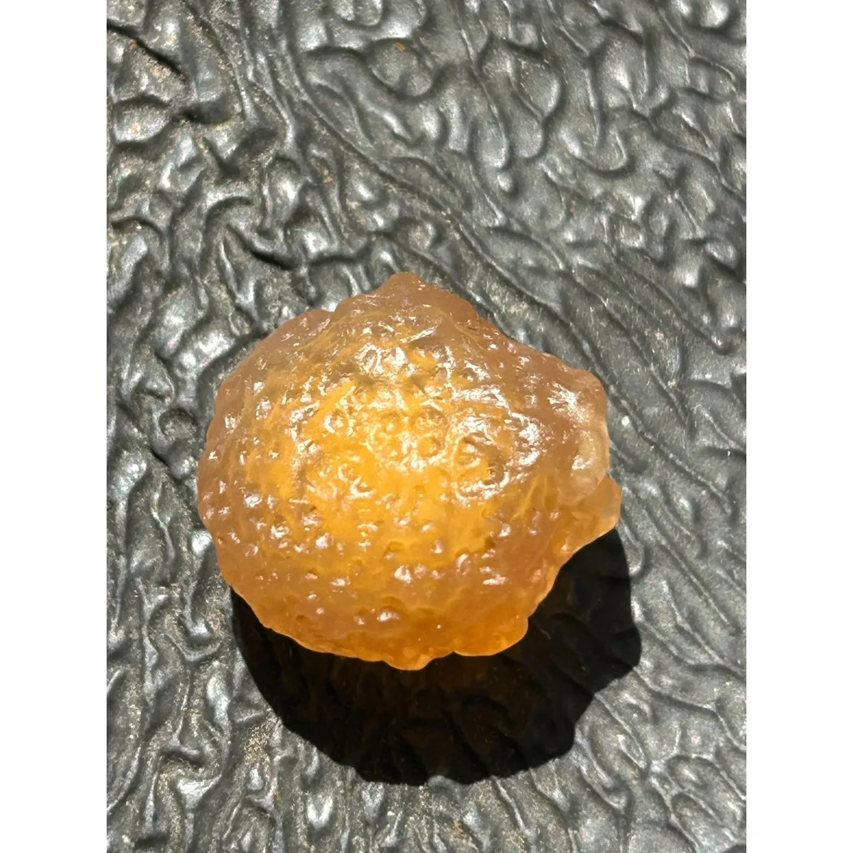 Sunset Tone Desert Treasure Alashan Agate,Glass Vial Display, 10-15mm Unpolished, Vase Filler.Candy Agate