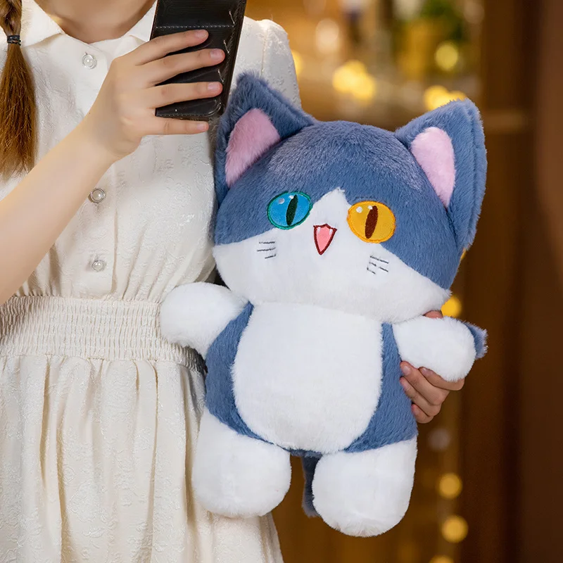 35 cm Katze Plüsch Spielzeug Anime Kawaii Kissen Puppe Stofftier Mädchen Jungen Plüschtiere Dekoration Peluche Geburtstagsgeschenk