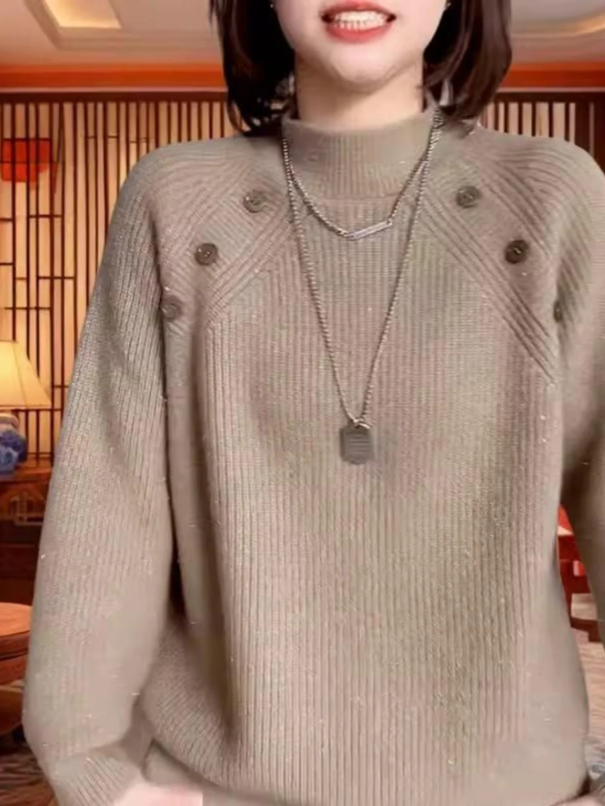 Thiened Warm Base irt Damen runder Ne-Pullover Strickpullover Long Sve Herbst Winter New Sle Inner Wear Vielseitig