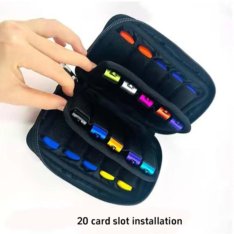 USB Flash Drives Storage Cases Portable 20 Card Slots Organizers Holders Pouches Pockets Accessories Zipper Electronics Devices