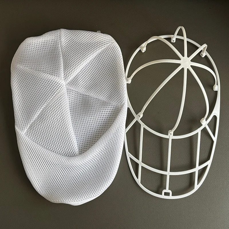 1 Set (Hutwaschbeutel und Hutständer), Netz-Baseballkappen-Reinigungsbeutel, sanfte und effiziente Baseballkappen-Reinigungsausrüstung – Detail 5