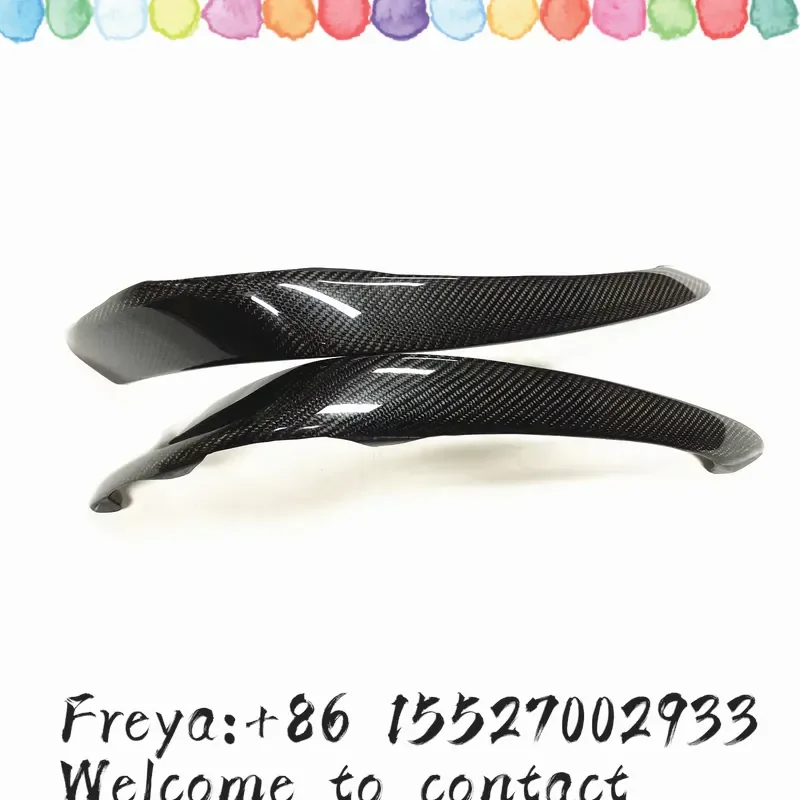 For W205 S205 C63 C63S Coupe 2/4 Door Carbon Fiber Fog Light Intake Frame Spoiler Front Bumper Air Vent view 3
