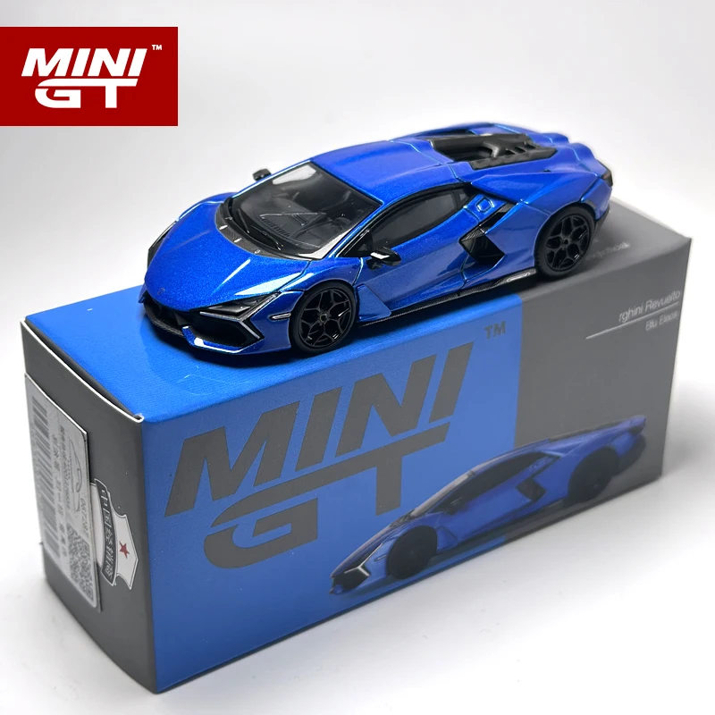 MINIGT 1:64 Revuelto Blue  Eleos alloy car model MGT 748