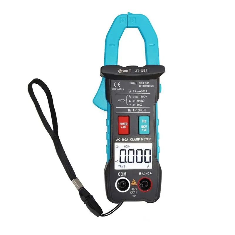 【Pliers】 -QB1 Digital Clamp Meter Multimeter 600A Current T-RMS Smart Plier Ammeter DC/AC Voltage Resistance NCV Tester