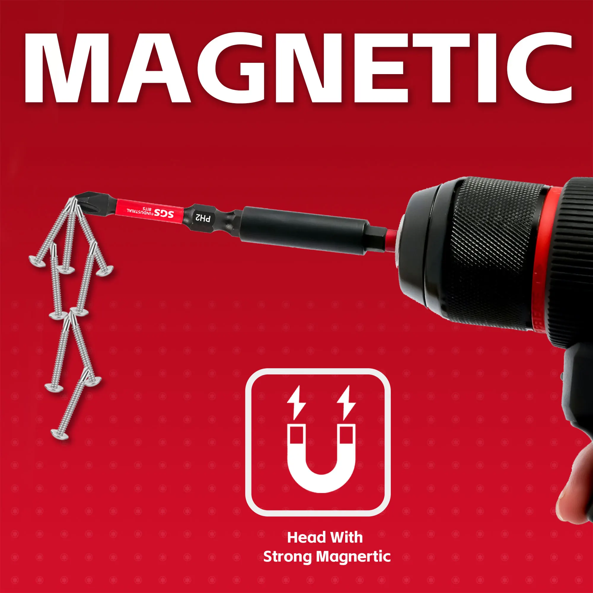 Industrielle, extrem starke magnetische PH2-Kreuzschlitz-Schraubendreher-Bits, 50 mm, Set – aus S2-Legierungsstahl, verschleißfest, für Elektrobohrmaschinen, geeignet für Schlagbohrmaschinen/Elektroschrauber, 5/10/20 Stück in einer leichten Tasche. – Detail 7