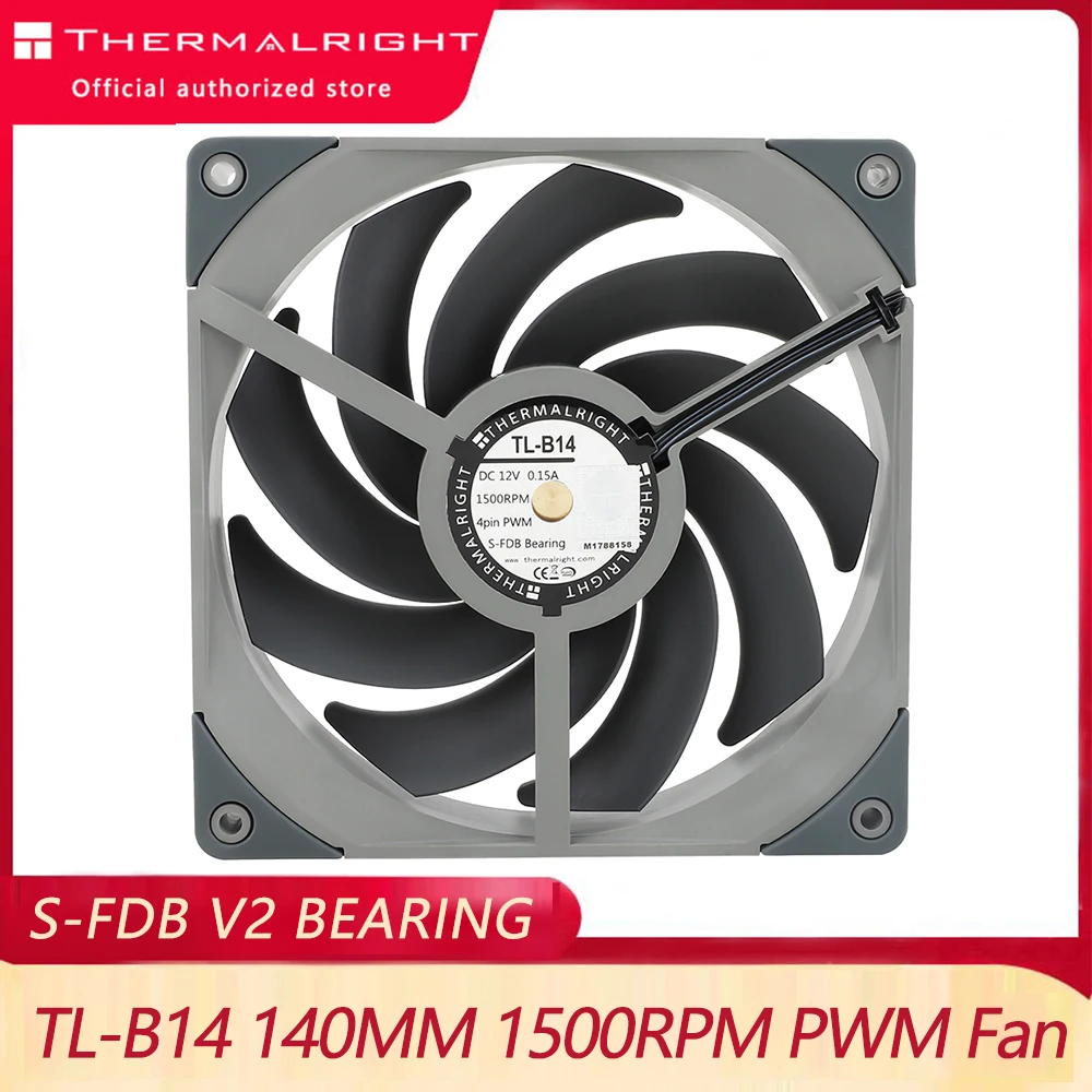 

Thermalright TL-B14 140mm Fan 1500RPM Quiet 4PIN PWM Heatsink S-FDB V2 Bearing Performance CPU Cooler Cooling Fan Replaces Fans