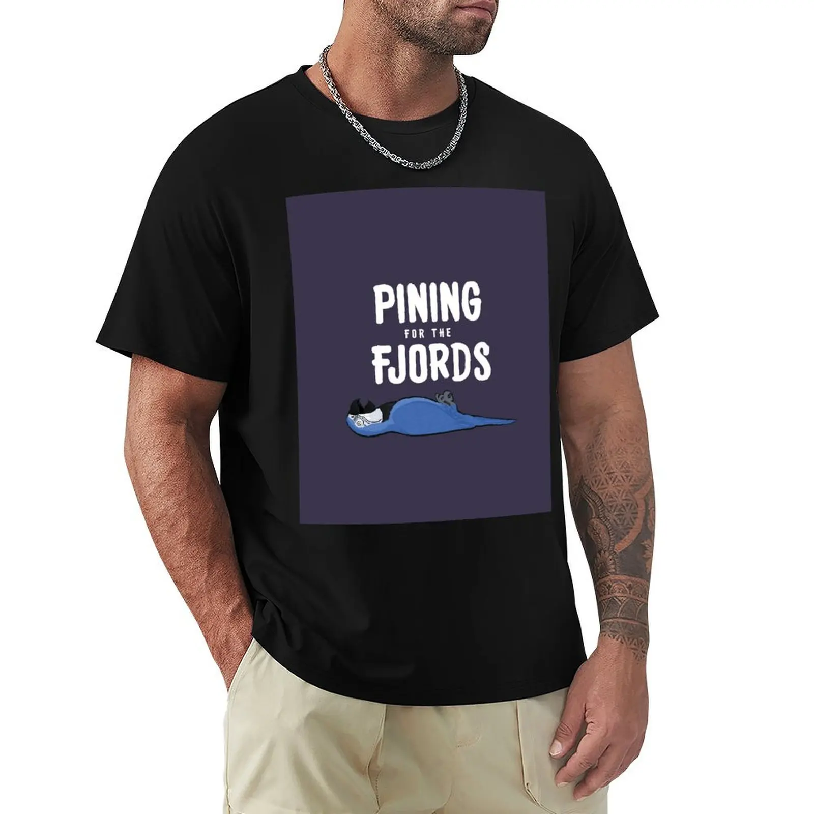 

Pining for the Fjords - Monty Python Dead Parrot Sketch T-Shirt graphic tee shirt Blouse custom shirt oversized t shirts for men