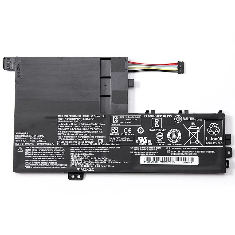 Imagem -05 - Bateria Original do Portátil para Lenovo Brand Novidades L15l2pb1 7.6v 35wh 4610mah Lenovo Yoga 51014ikb 510-15isk L15m2pb1 L15c2pb1