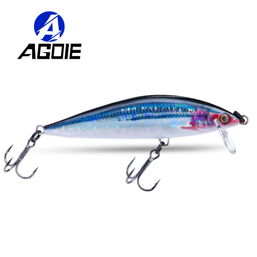 

Agoie 1pc 95mm 13g Sinking Minnow Jerkbait Wobbler Hard Fishing Lure for Pike Bass Trout
