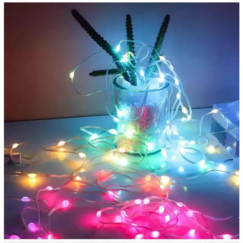 USB light Strip Smart RGB String Bluetooth Dream Color Light 5V Christmas Birthday Party Garland Decor Fairy Lights for Home