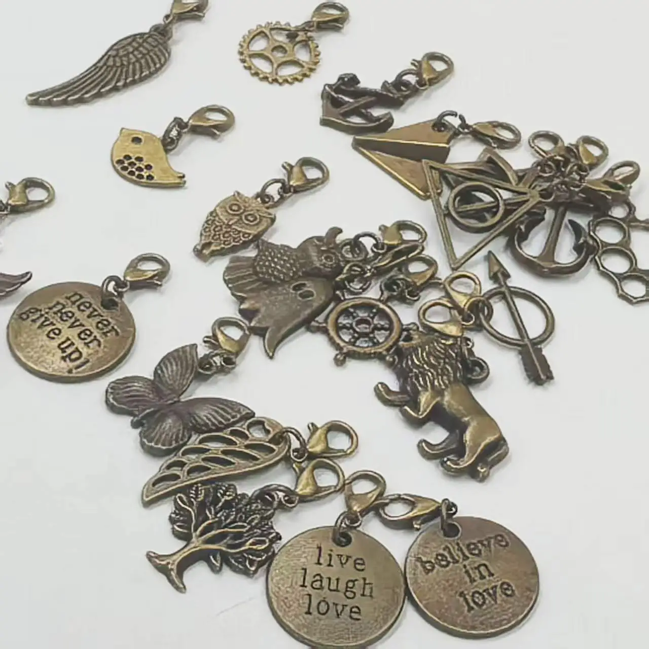 50PCS Mixed Shape New Charm Pendants DIY Crafts Jewelry Accessories Creative Handmade Supplies