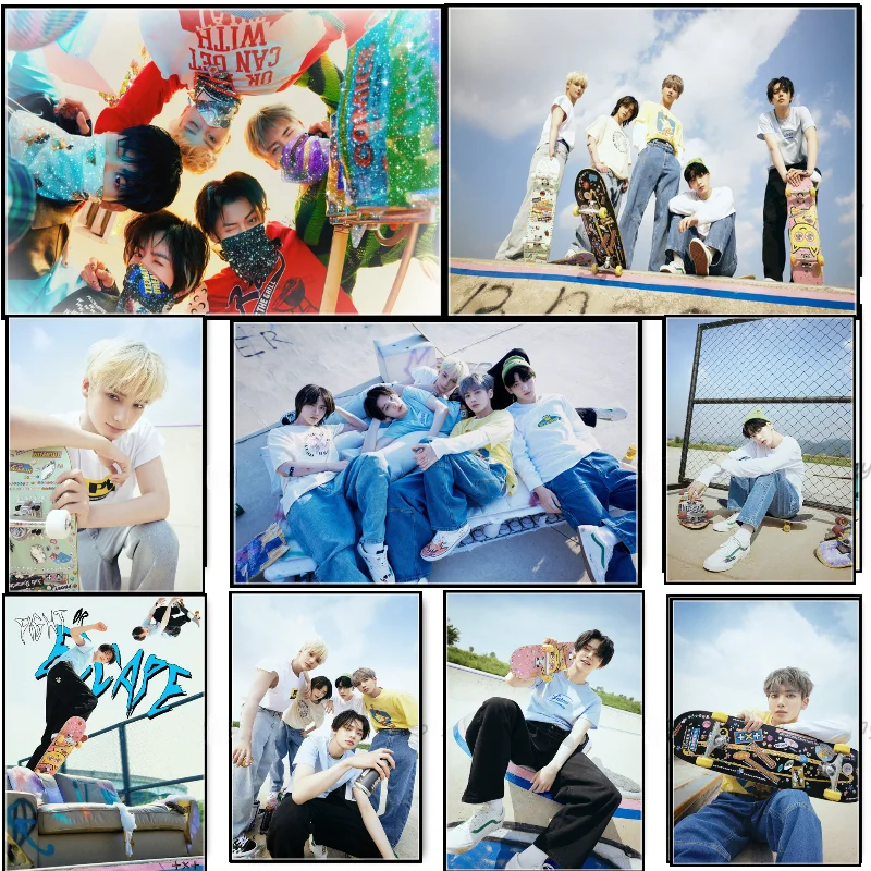 Korean KPOP TXT Boy Band Poster New Album The Chaos Chapter: Fight or ESCAPE Canvas Painting Wall Art Room Home Wall Decoration