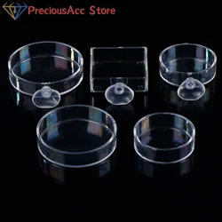 Aquarium Feeder Acrylic Transparent Fish Round Square Dishes Shrimp Food Box Fish And Shrimp Feeding Accessories