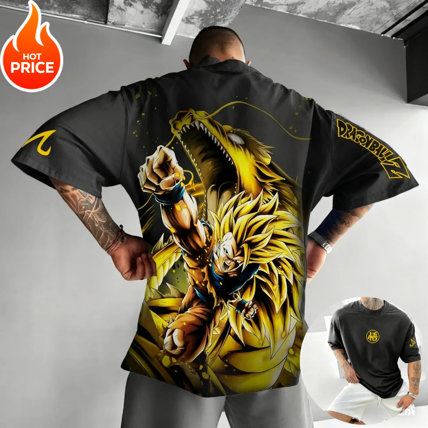 슈퍼 사이언 스트리트웨어 손오공 드래곤볼 하라주쿠 여름 티셔츠 남성 빈티지 오버사이즈 여성 캐주얼 반팔 유니섹스 티