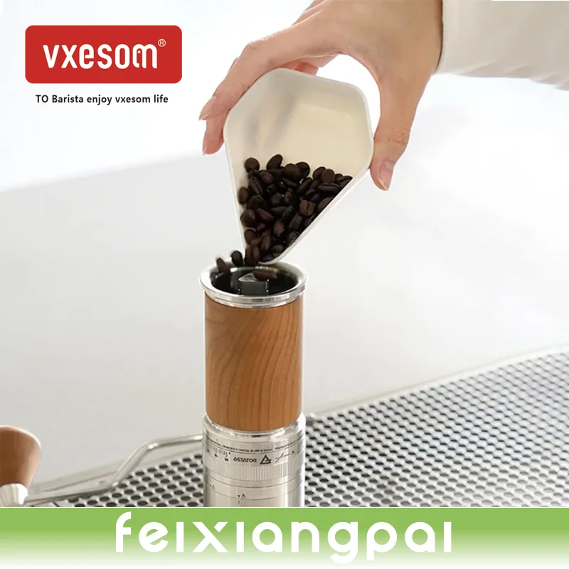 

Vxesom White PP Coffee Beans Dose Trays Spoon Shovel V-shape Outlet Espresso Dosing Feeder Net Weight 20g(+1%) Teaspoon
