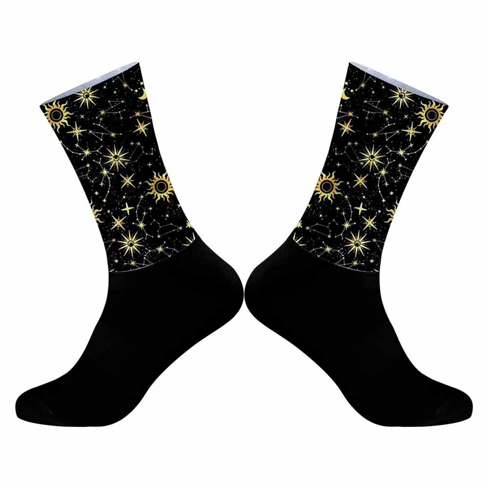 ใหม่Breathable 2024 และกระจายความร้อนกีฬากลางแจ้งถุงเท้า,Unisexกลางลูกวัวถุงเท้าขี่จักรยาน,กีฬาถุงเท้าจักรยาน