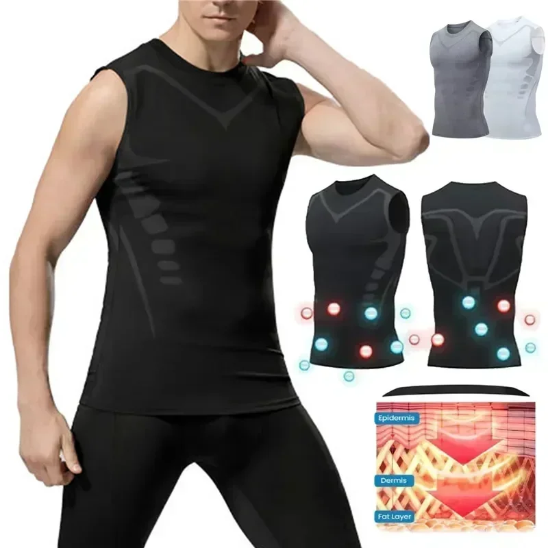 Fast Sleeveless Shirts Ionic Shaping Dry New Fitness Cycling Comfortable Tummy Top Vest Breathable Control