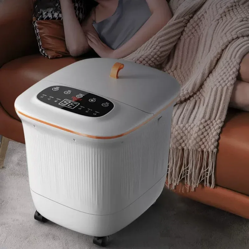 

Constant Temperature Foot Bath with Red Light Warm Feet Roller Massage Bubble Oxygen Foot Soaking Bucket for Home Spa