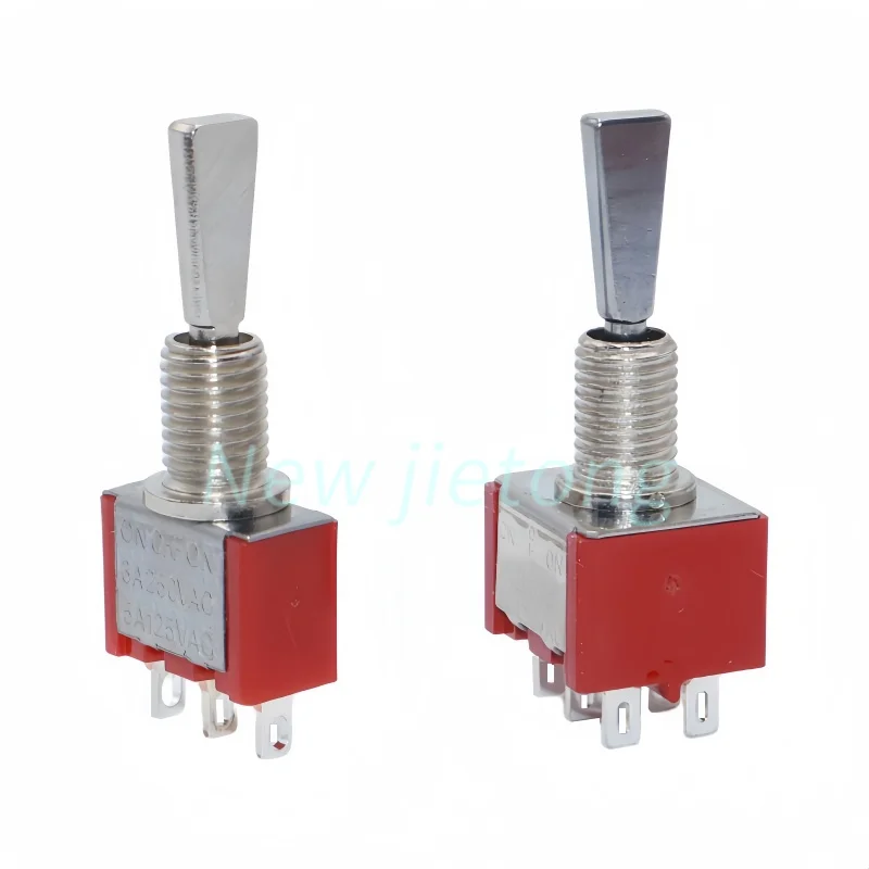 1pc Flat Handle 6mm Panel Mount Mini Toggle Switch 3/6Pins 2/3 Positions ON OFF ON Locking Momentary RC Model Remote Controlller