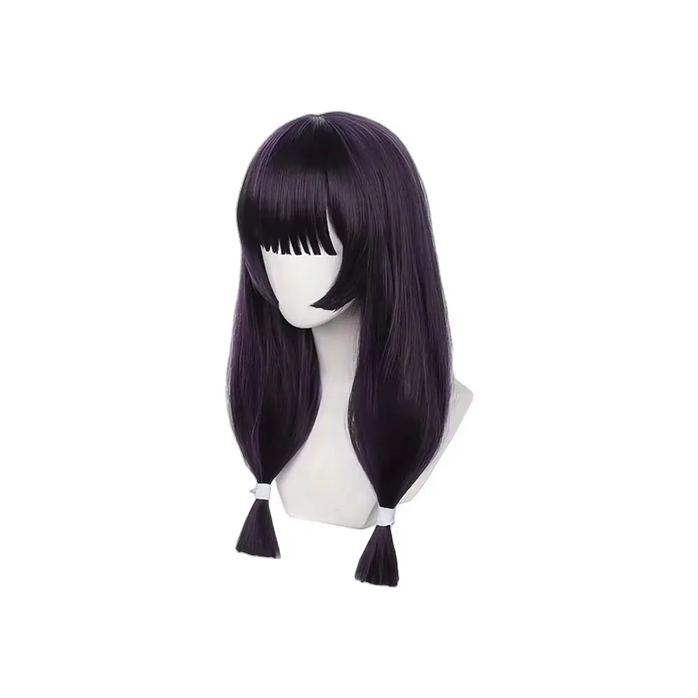 Peluca de Cosplay de Anime Iori Utahime, coletas dobles largas y rectas, Peluca de pelo sintético para accesorios de Halloween para Festival de Frieren