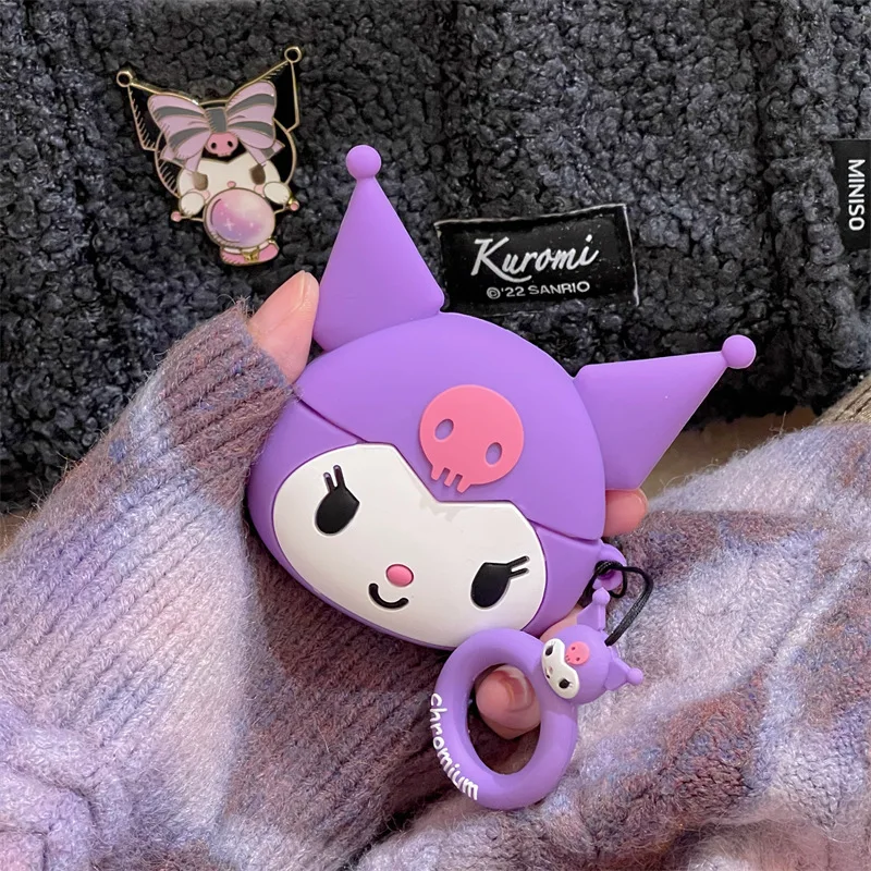 

For Airpods Pro 2 Case,Purple Kuromi Protective Earphone Silicone Funda Cover For Airpods Pro Case For Kids/Girls/Women