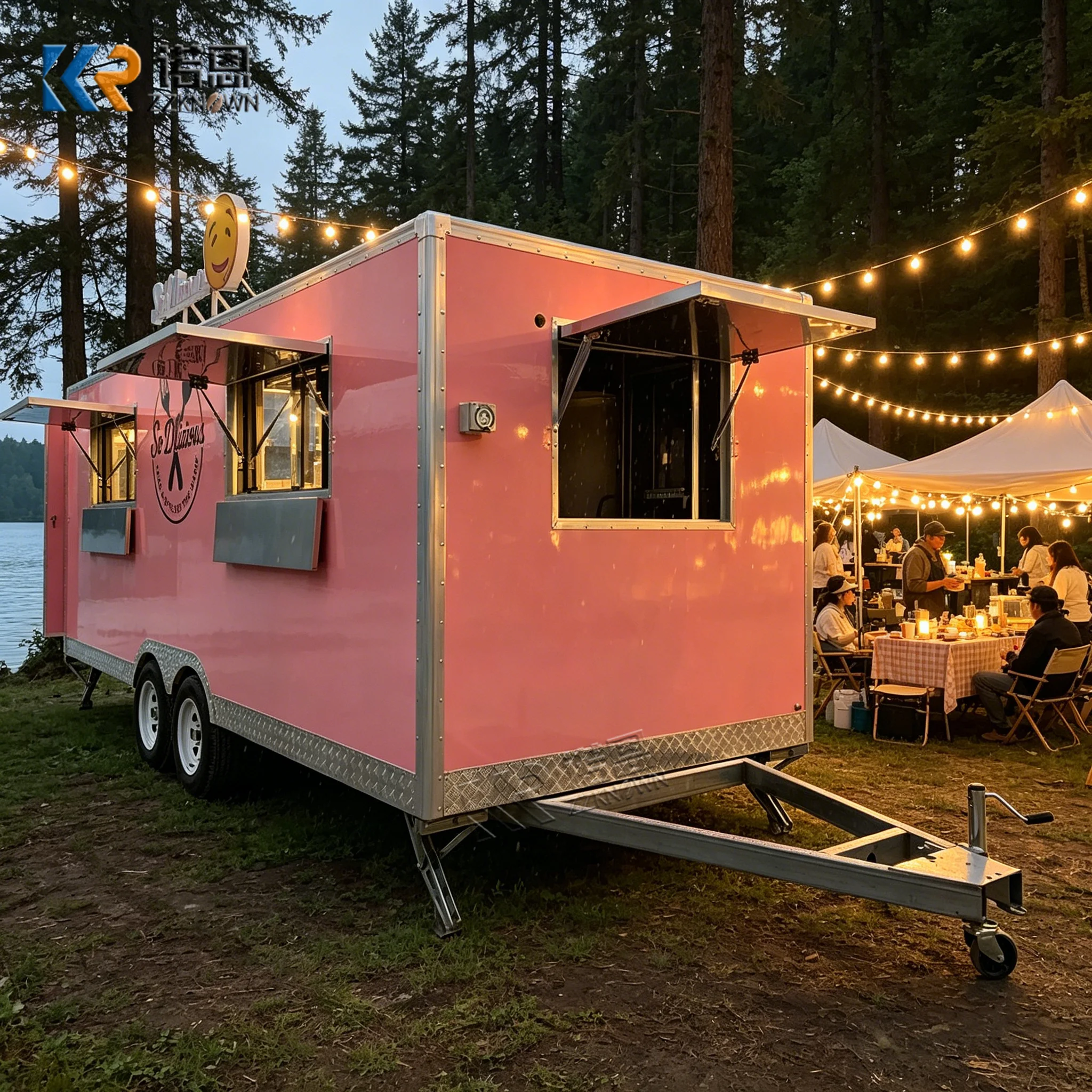 

Fast Food Truck Manufacturer Bbq Trailer With Smoker Coffee Cart Concession Stand Hot Sale