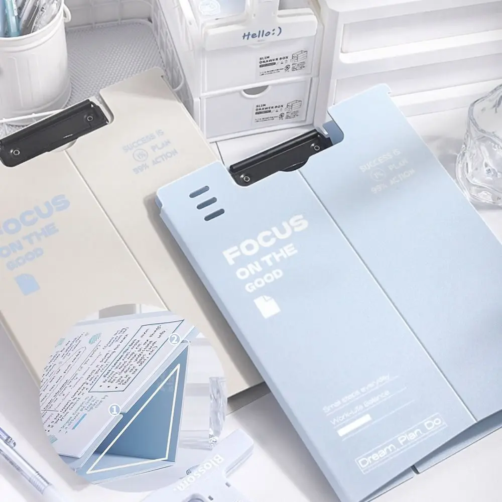 

Stationery Writing Pad Stand File Folder Clipboard Folding A4 Board Clip Folder Portable Document Paper Display Stand Student