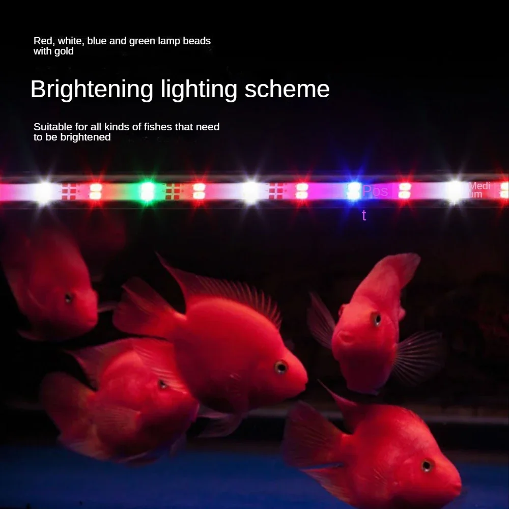 Submersible LED Fish Tank Light Bar Multi-Color LEDs Change,19-119CM,Full Spectrum LED Aquarium Ornamental Plant Strip Light