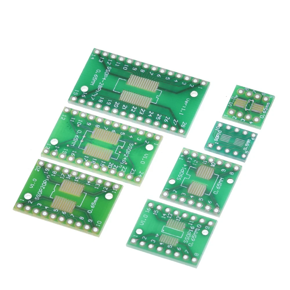 TZT 7value* Board Kit SMD Turn To DIP SOP MSOP SSOP TSSOP SOT23 8 10 14 16 20 24 28 SMT To DIP image 3