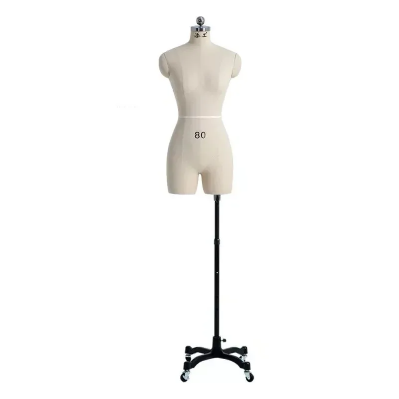 Imagem -03 - Busto Costureira Manequim com Pernas Vestido Display Stand Costura Fixas Capa de Linho Design de Roupas Femininas gm