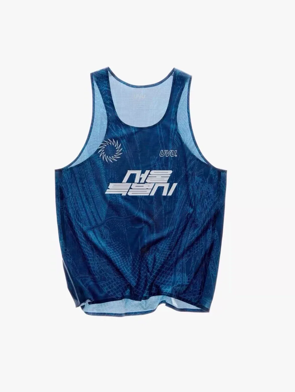 UVU 26SS Seoul Limited Serrated Totem Printed Sports Quick-Drying Breathable Running Vest