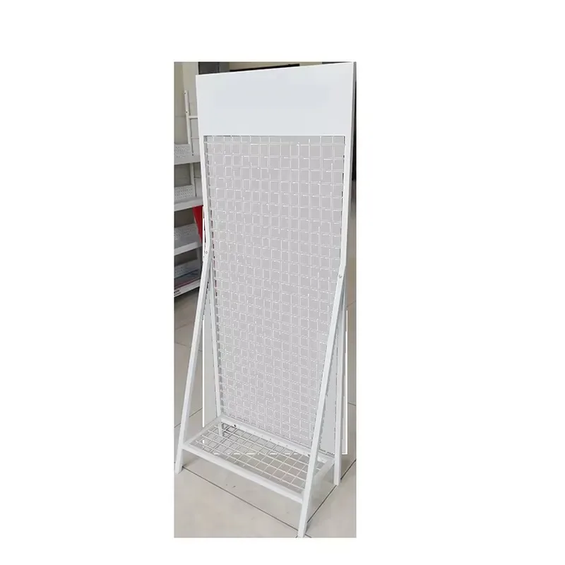 White Metal Mobile Phone Accessories Display Holder Counter Rack
