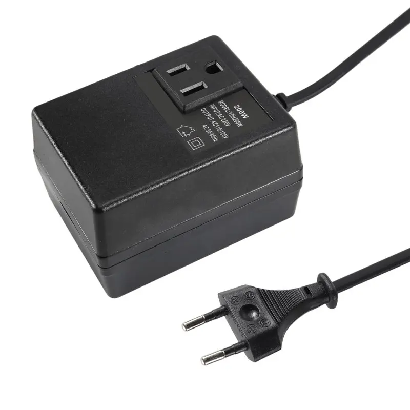 Power Transformer Voltage Regulator 220V To 110V Voltage Converter Step-Down Transformer Invert 200W EU Plug