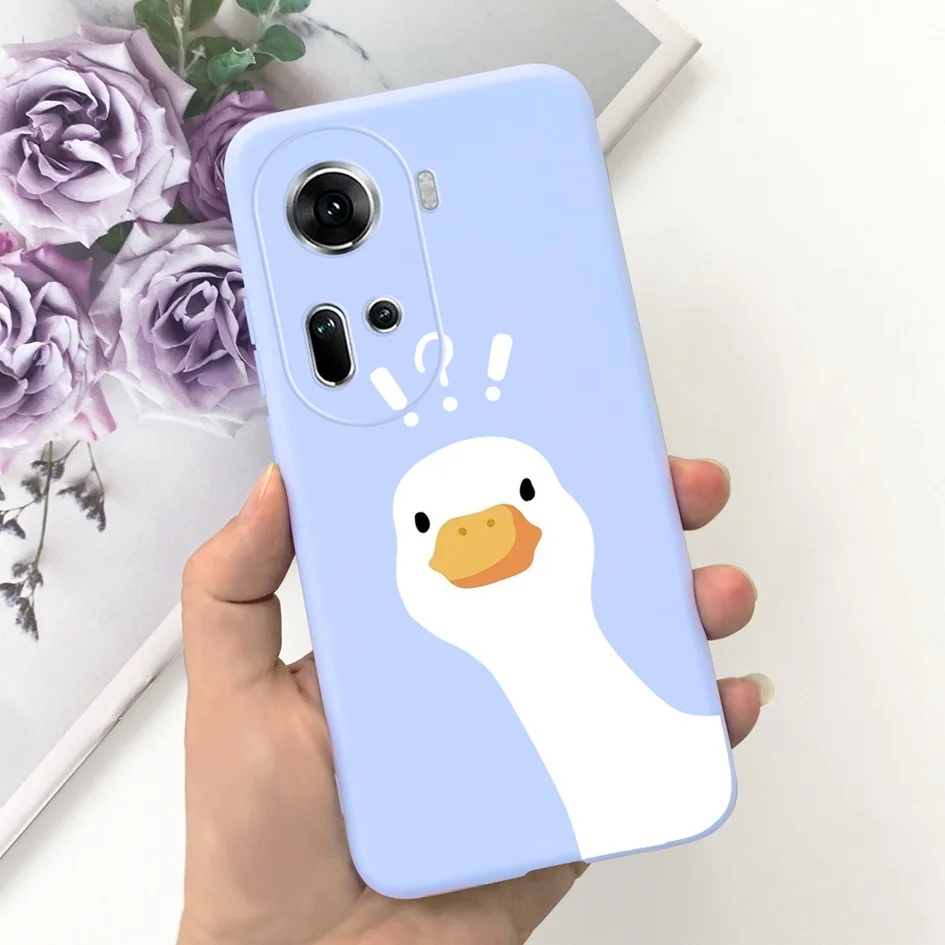 Casing ponsel untuk Oppo Reno 11 5G, CPH2599 motif bunga silikon lunak Capa tahan guncangan untuk Oppo Reno 11 Pro 2024 Reno11