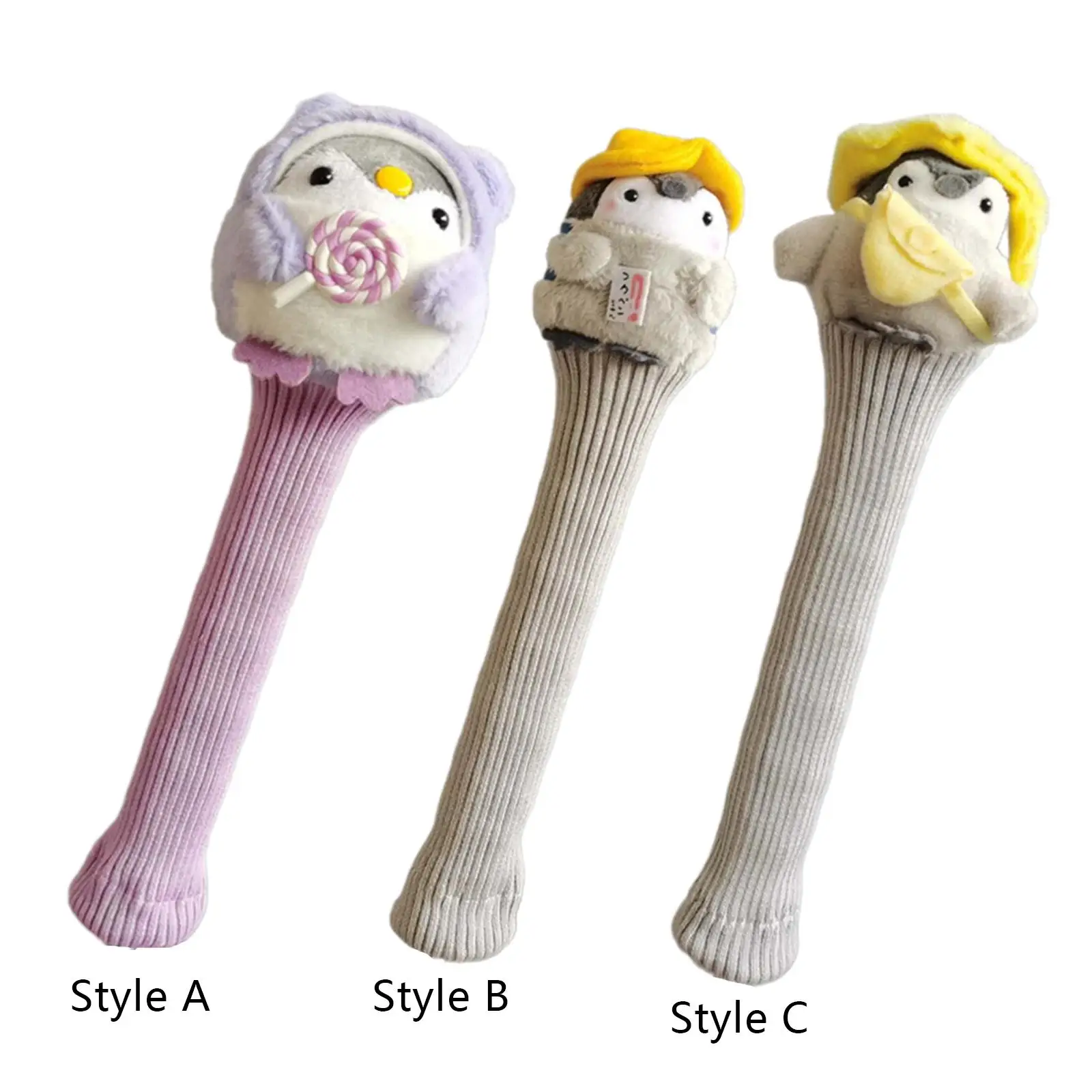 Non Slip Badminton Racket Grip Cartoon Knitted Protective Handle Cover for Tennis Racquet Comfort