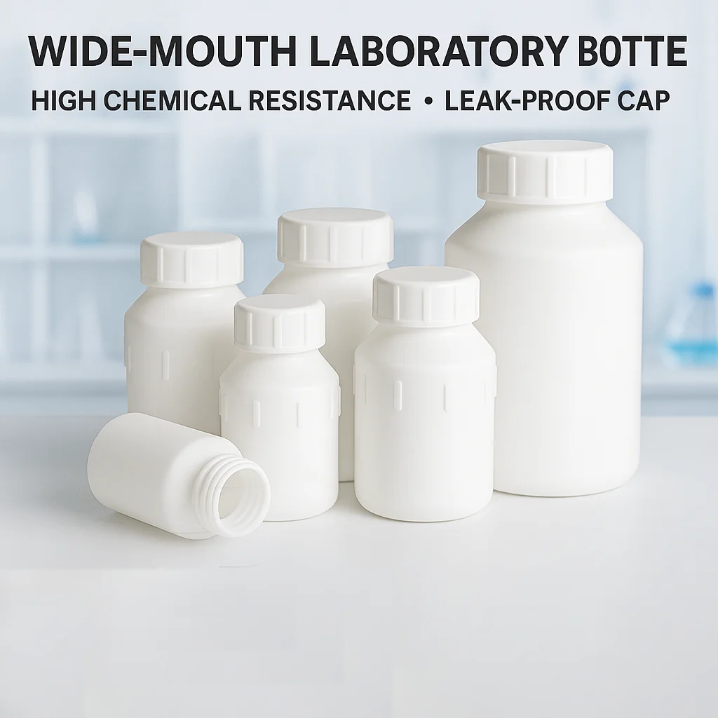 Wide Mouth PTFE Bottle Chemical-Resistant Lab Container 100ml 250ml 500ml 1000ml Leak-Proof Storage
