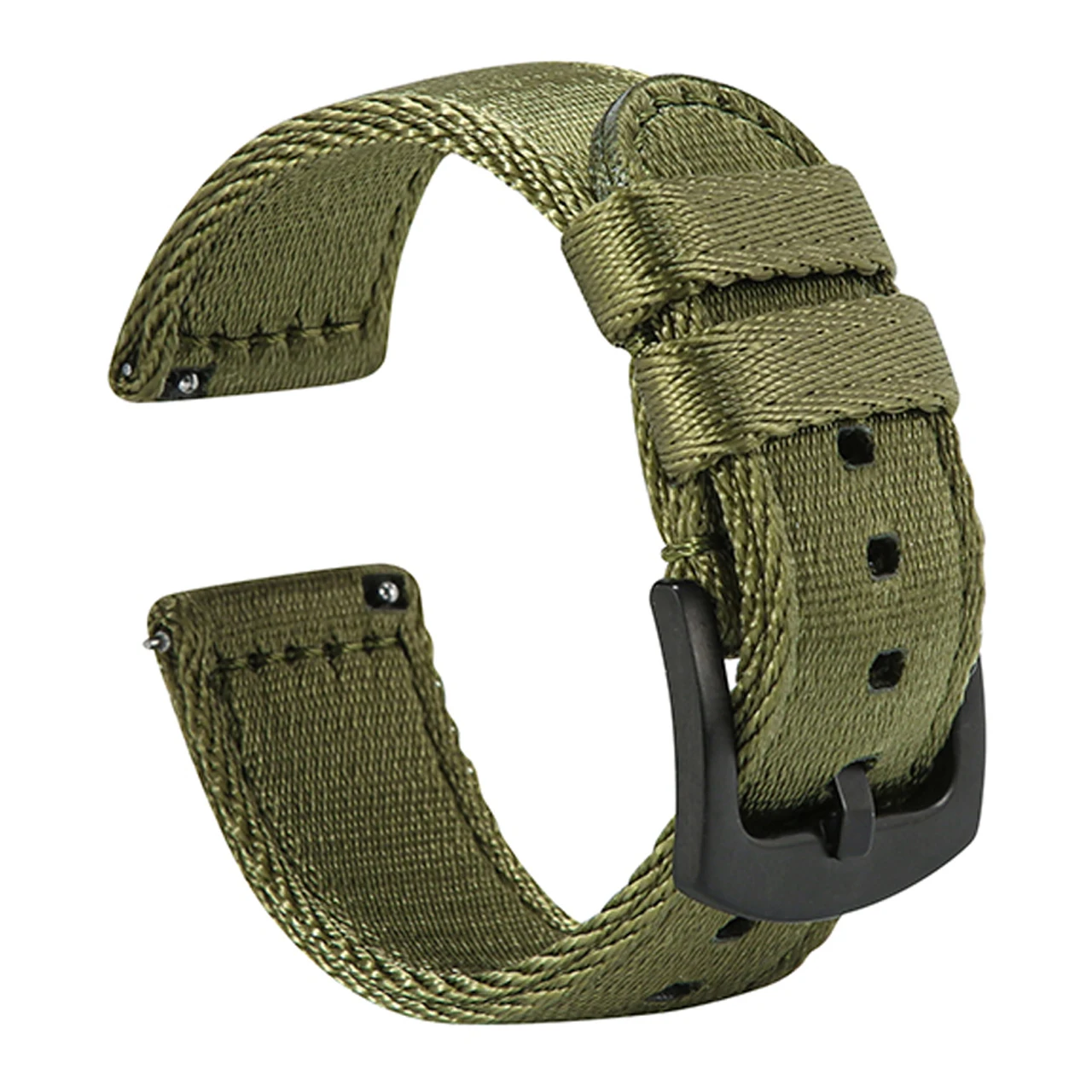 BANDSMAN Premium glattes Nylon-Uhrenarmband, 18 mm, 20 mm, 22 mm, gewebtes Nylon-Sicherheitsgurt-Uhrenarmband, Schnellverschluss-Ersatzarmband für Seiko 10