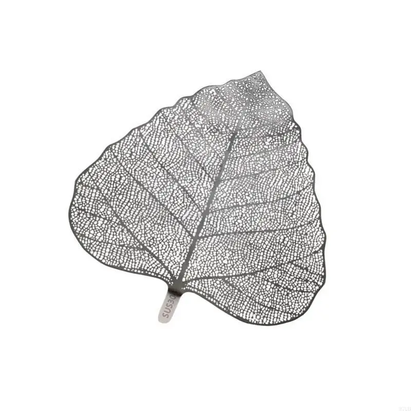 97QD Elegant 304 Stainless Steels Bodhi Bentuk Daun Teh Teas Saringan Alat Saringan Mesh Fine