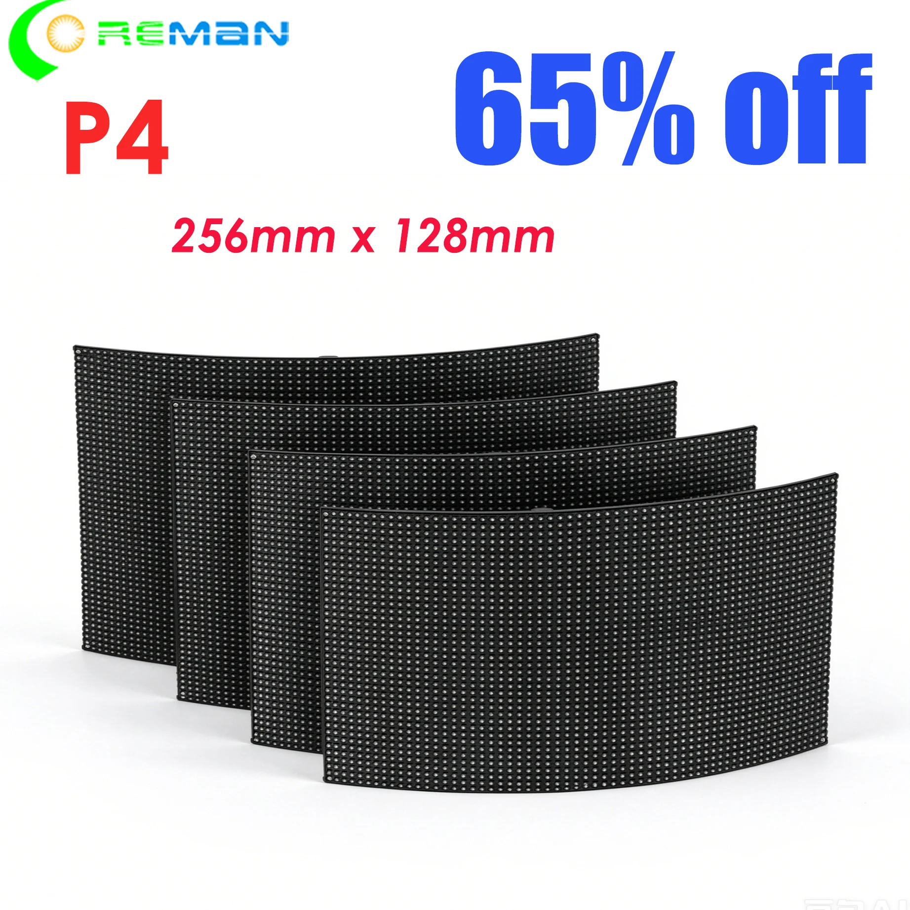 4pcs P4 Indoor Flexible Led Module 64x32 Pixels 256x128mm RGB Led Matrix For DIY Curve Led Sign