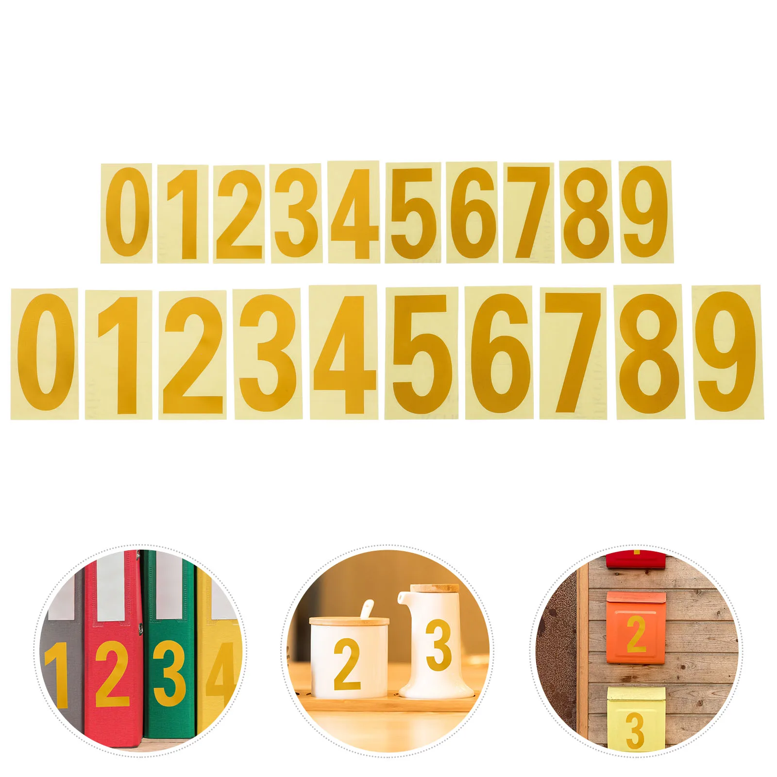 

5Sets Reflective Waterproof Mailbox Numbers Stickers Self-Adhesive Number Decal for Outdoor Use Durable Easy Removal