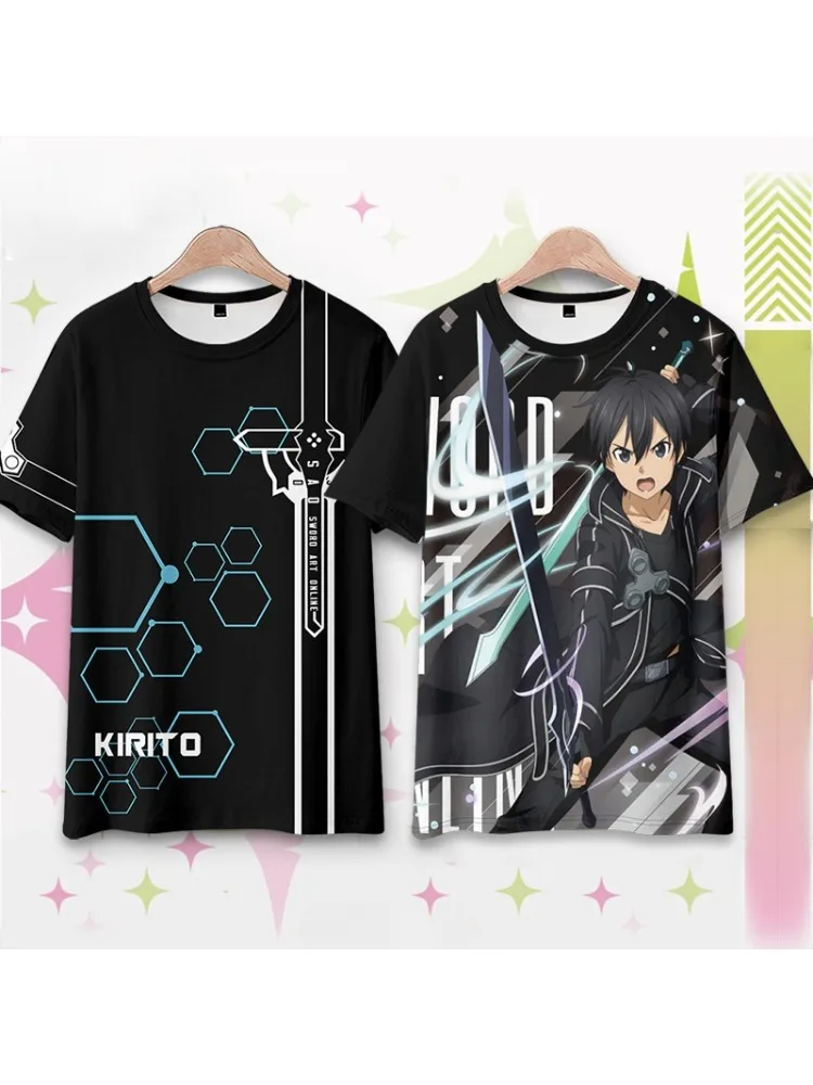 Sword Art Online AnimeT-Shirts hommes femmes t-shirt à manches courtes chemise de grande taille hauts