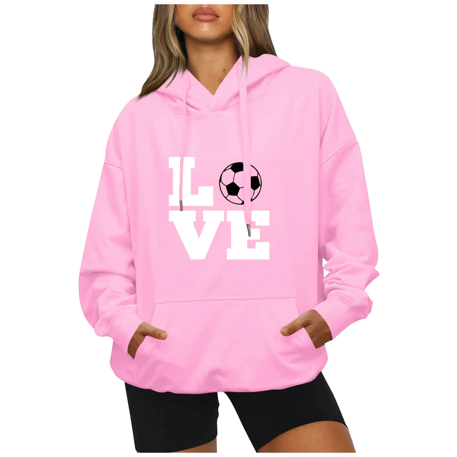 

Oversize Sweatshirt Unique Casual Women Sweatshirts Hooded Long Sleeves Valentine'S Day Printed Women Pullover Set 가을 여성 의류