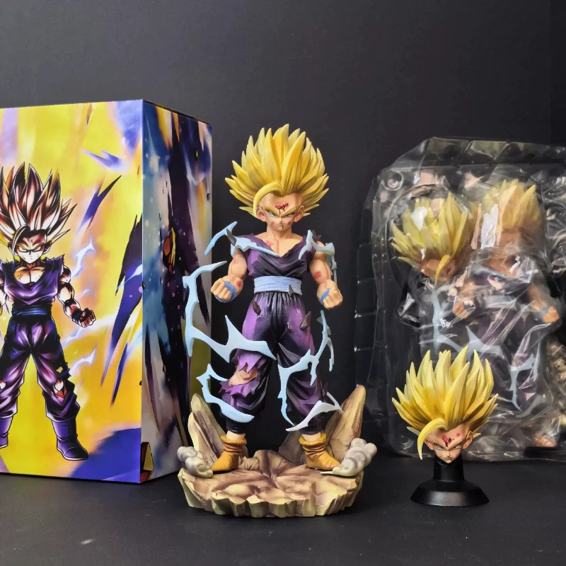

Фигурка Dragon Ball Super Saiyan 2 Гохан с двумя сменными головами, аниме-персонаж Пайзо, настольное украшение, коллекционная серия для коллекционеров